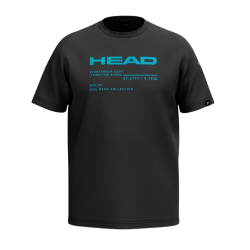 Tričko HEAD Race T-shirt Junior Black  - 2025/26