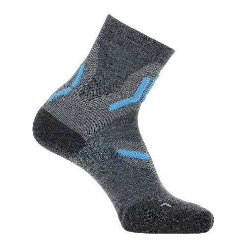 Outdoorové ponožky UYN Lady Trekking 2in Merino Socks Mid Grey/Turquise