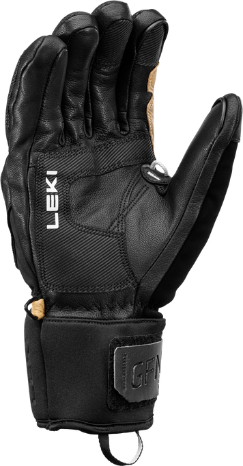 Lyžiarske rukavice LEKI Griffin Pro 3D Black/Tan - 2025/26