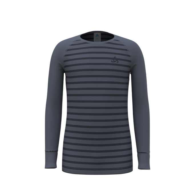 Termoaktívne tričko Odlo Active Warm Eco Kids Stripes BL Top Crew Neck L/S - 2023/24