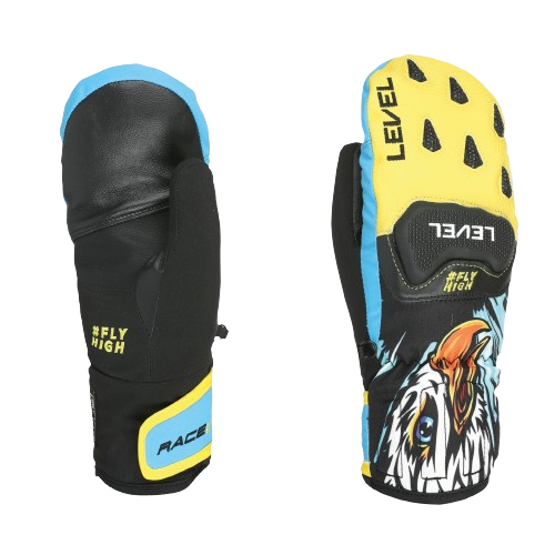 Lyžiarske rukavice Level Race JR Mitt Yellow-Blue - 2025/26