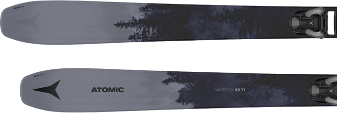 Zjazdové lyže Atomic Maverick 88 TI + Strive 14 GW Black/Gunmetal - 2024/25