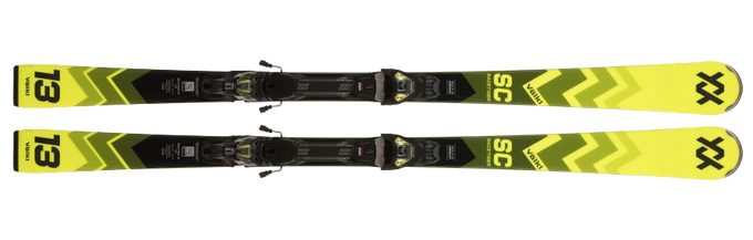 Zjazdové lyže Volkl Racetiger SC Yellow + vMotion 11 GW Black - 2024/25