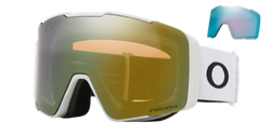 Lyžiarske okuliare Oakley Line Miner Pro L Matte White Prizm Sage Gold + náhradné zorníky Prizm Sapphi - 2024/25