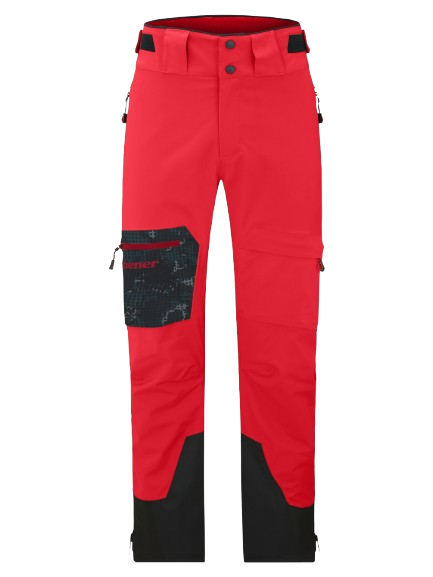 Lyžiarske nohavice Ziener Tewes Full-Zip Man Red Black Foggy Print - 2025/26