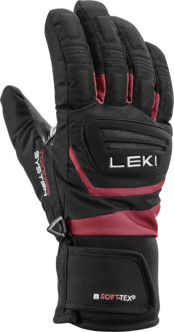 Lyžiarske rukavice LEKI Griffin 3D Junior Black/Rose - 2025/26