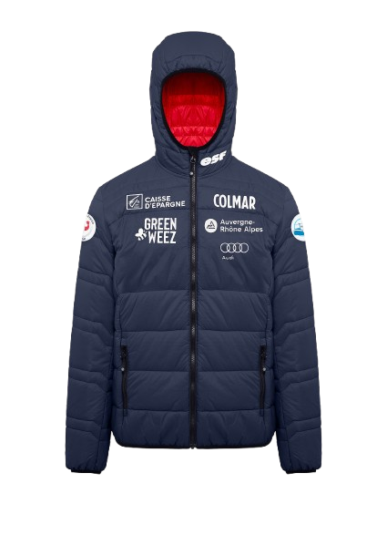 Pánska páperová bunda Colmar Replica Quilted Hoodie Jacket Navy/Rosso - 2025/26