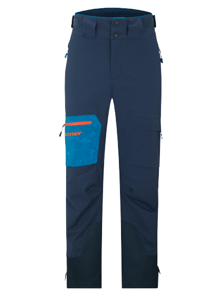 Lyžiarske nohavice Ziener Tewes Full-Zip Teamwear Lady Blue Foggy Print Dark Navy - 2024/25