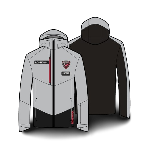 Lyžiarska bunda Rossignol Hero Blackside JKT Soft Gray - 2024/25