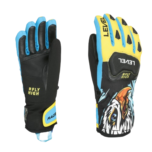 Lyžiarske rukavice Level Race JR Yellow-Blue - 2025/26