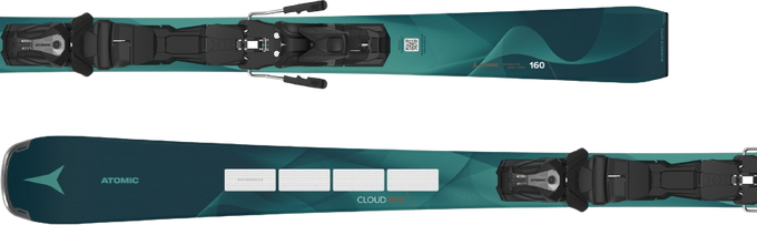 Zjazdové lyže Atomic Cloud Q14 Revoshock S + MI 12 GW Black/Smoke - 2025/26