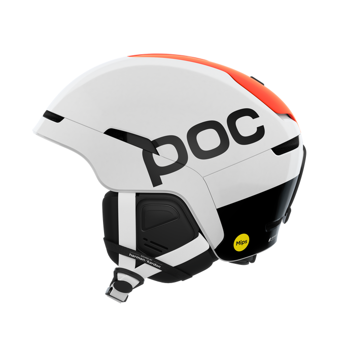 Lyžiarska helma POC Obex Connect Hydrogen White/Fluorescent Orange AVIP - 2025/26