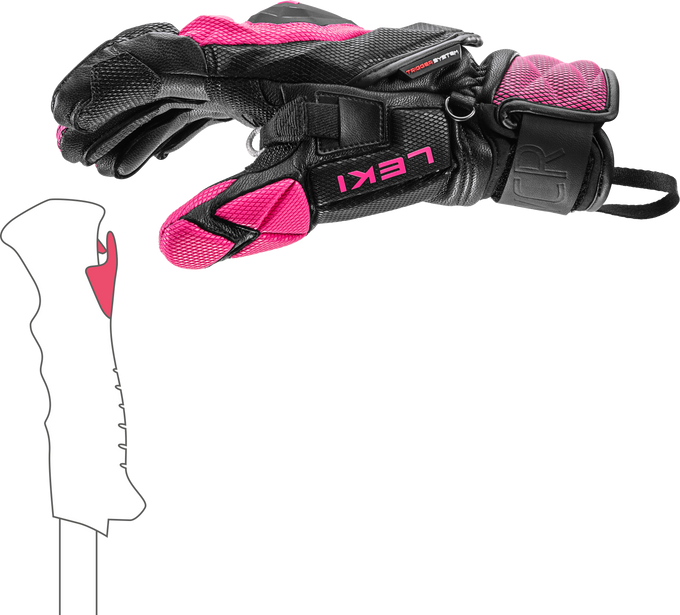 Lyžiarske rukavice LEKI WCR Venom SL 3D Pink - 2025/26