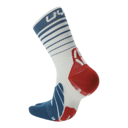 Outdoorové ponožky UYN Man Runner's Five Socks White/Blue Poseidon/Red