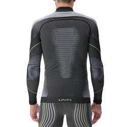 Funkčné tričko UYN Man Evolutyon UW Shirt LG_SL Melange Anthracite Melange/Blue/Yellow Shiny - 2023/24