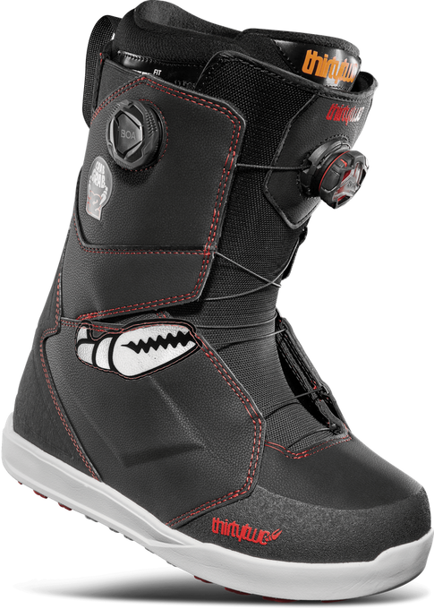 Snowboardové Topánky Thirty Two Lashed Double Boa Crab Grab Men Black/White/Red - 2024/25