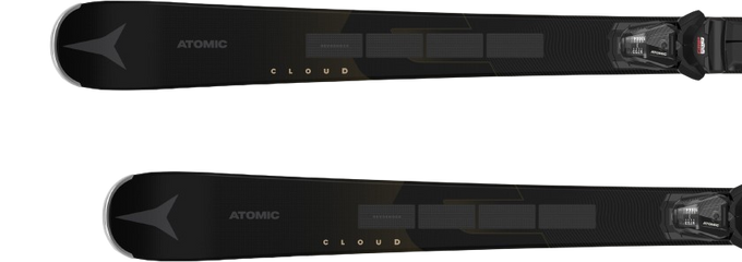 Zjazdové lyže Atomic Cloud C12 Revoshock C + M 10 GW Black/Gold - 2024/25