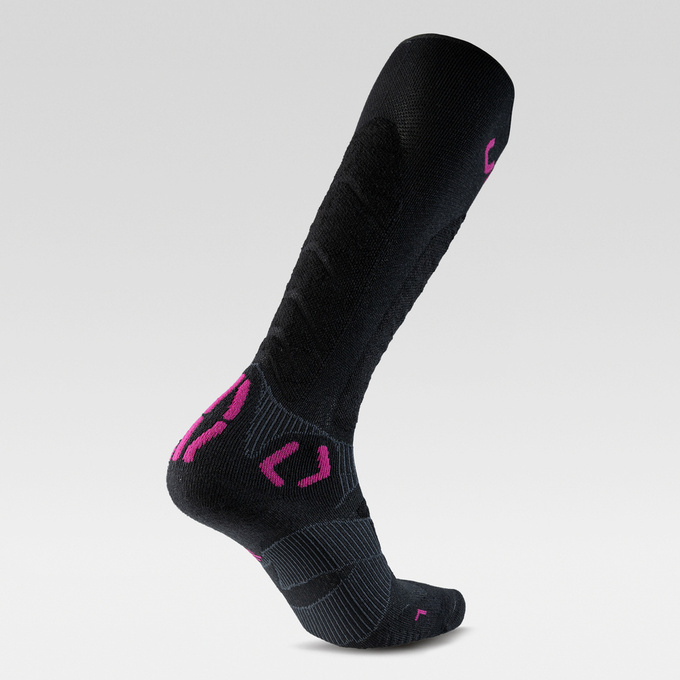 Lyžiarske ponožky UYN Women Ski Touring One Bio Socks Black/Pink Yarrow - 2024/25