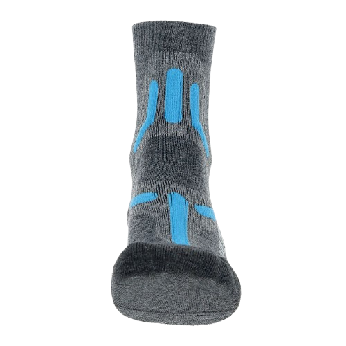 Outdoorové ponožky UYN Lady Trekking 2in Merino Socks Mid Grey/Turquise