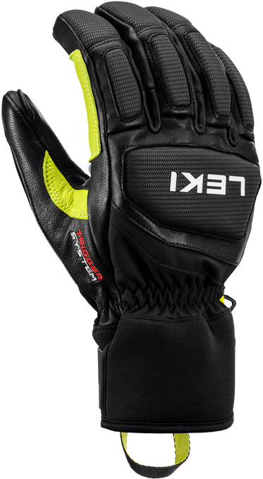 Lyžiarske rukavice LEKI Griffin Pro 3D Black/Neon - 2025/26