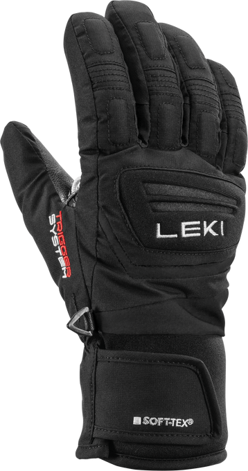 Lyžiarske rukavice LEKI Griffin 3D Junior Black - 2025/26