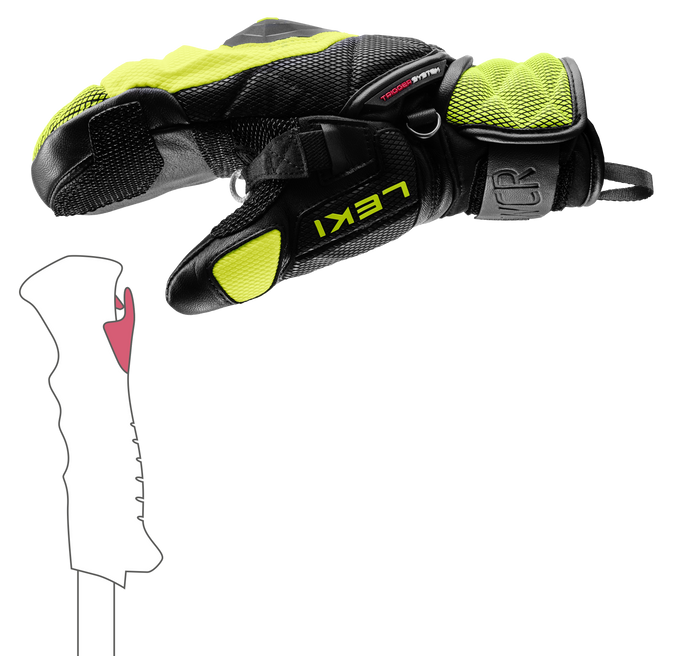Lyžiarske rukavice LEKI WCR Venom 3D Junior Mitt - 2025/26