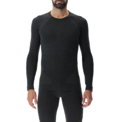 Funkčné tričko UYN Man Fusyon Cashmere UW Shirt LG_SL Grey Rock/Brown - 2023/24