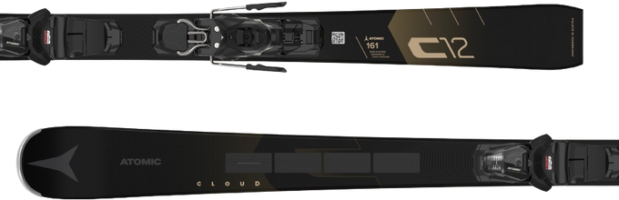Zjazdové lyže Atomic Cloud C12 Revoshock C + M 10 GW Black/Gold - 2024/25