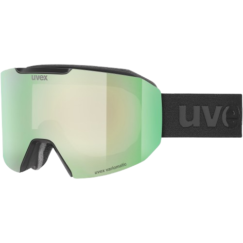 Lyžiarske okuliare Uvex Evidnt ATTRACT V Black Matt/Mirror Green + spare lens - 2025/26