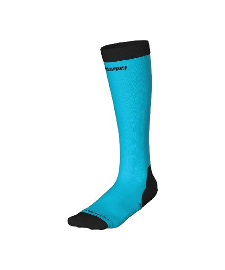 Lyžiarske ponožky Energiapura HP Silk Socks Fluo Turquise/Black - 2024/25