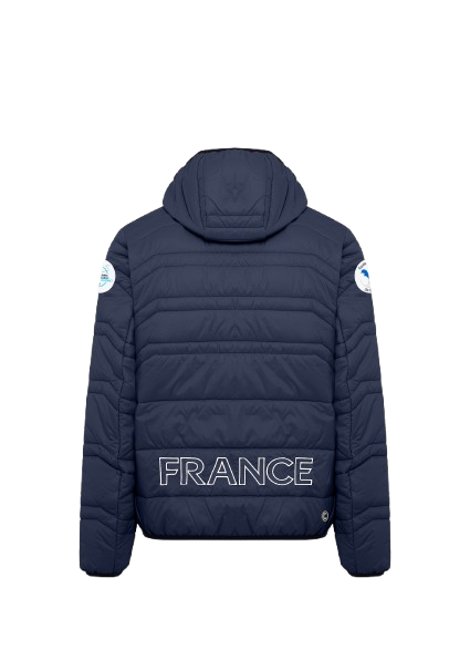 Pánska páperová bunda Colmar Replica Quilted Hoodie Jacket Navy/Rosso - 2025/26
