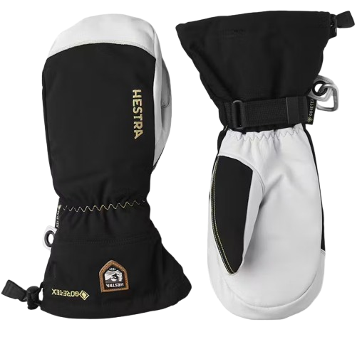 Lyžiarske rukavice Hestra Army Leather Gore-Tex Mitt Black/Natural Grey - 2025/26