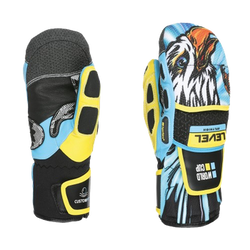 Lyžiarske rukavice Level Worldcup JR  CF Mitt Yellow/Blue - 2025/26 