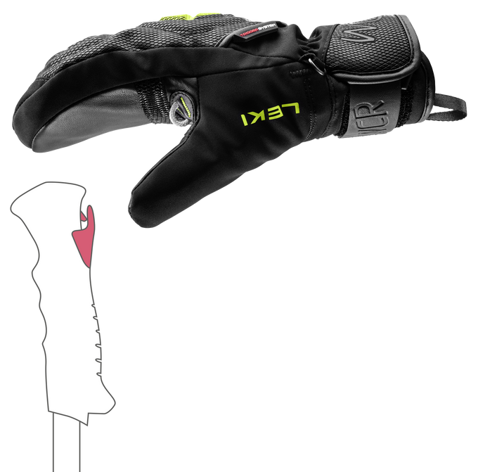 Lyžiarske rukavice LEKI WCR C-Tech 3D Junior Mitt - 2025/26