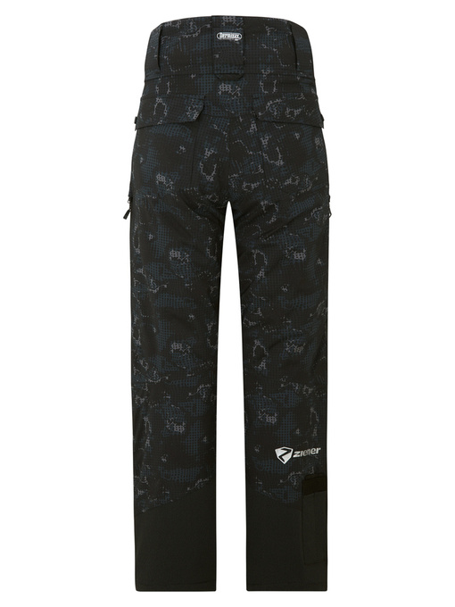 Lyžiarske nohavice Ziener RCE Coach Unisex Pants Black Foggy Print - 2024/25