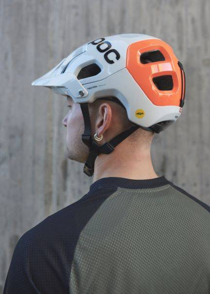 Cyklistická prilba POC Tectal Race MIPS NFC Hydrogen White/Fluorescent Orange AVIP