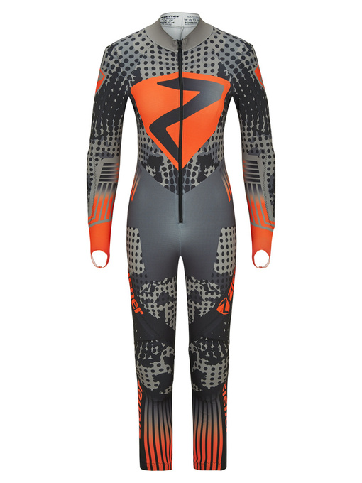Lyžiarska kombinéza Ziener RCE Racesuit Black Foggy Print Orange Pop - 2024/25