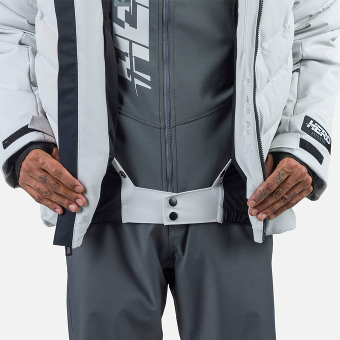 Lyžiarska bunda Rossignol Hero Blackside Puffy JKT Soft Gray - 2024/25