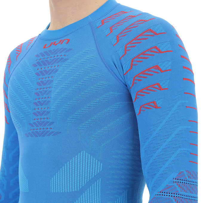 Cămașă UYN Man Resilyon UW Shirt LG SL Round Neck Blue/Red - 2024/25