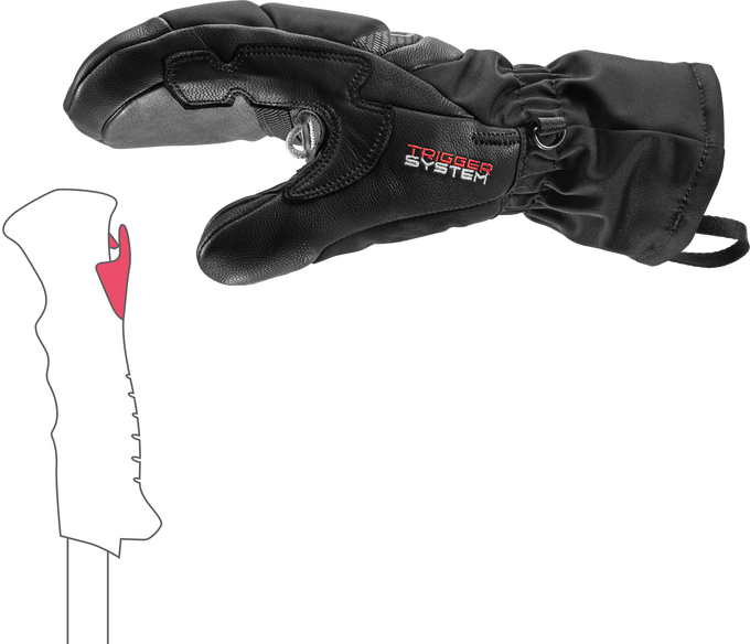 Lyžiarske rukavice LEKI Griffin Base 3D Women Mitt Black - 2025/26