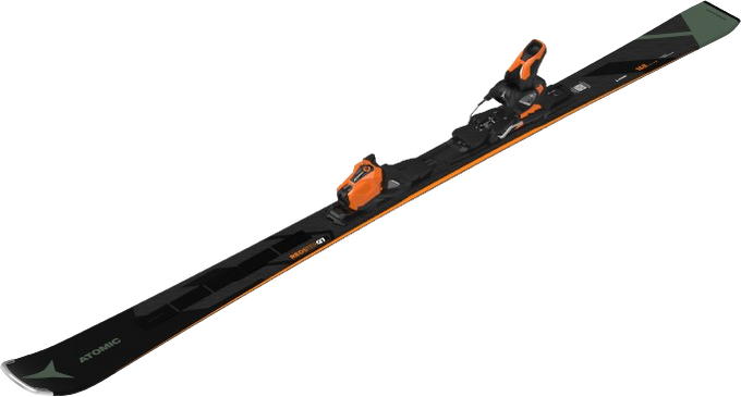 Zjazdové lyže Atomic Redster Q7 Revoshock C + MI 12 GW Black/Orange - 2024/25