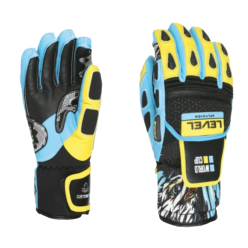 Lyžiarske rukavice Level Worldcup JR CF Yellow/Blue - 2025/26 