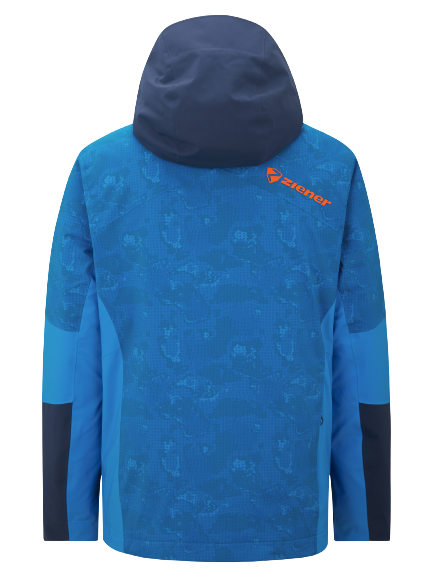 Bunda Ziener Trivor Lady Padded Blue Foggy Print Dark Navy - 2024/25