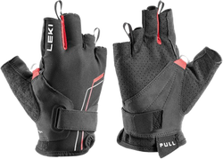 Rukavice LEKI Nordic Breeze Shark Short Black/Red/White - 2024