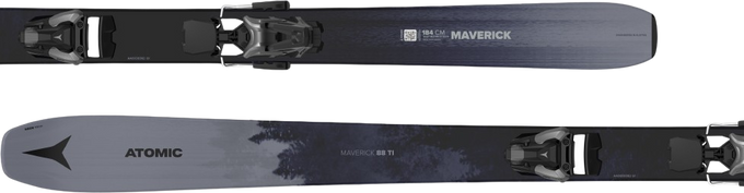 Zjazdové lyže Atomic Maverick 88 TI + Strive 14 GW Black/Gunmetal - 2024/25