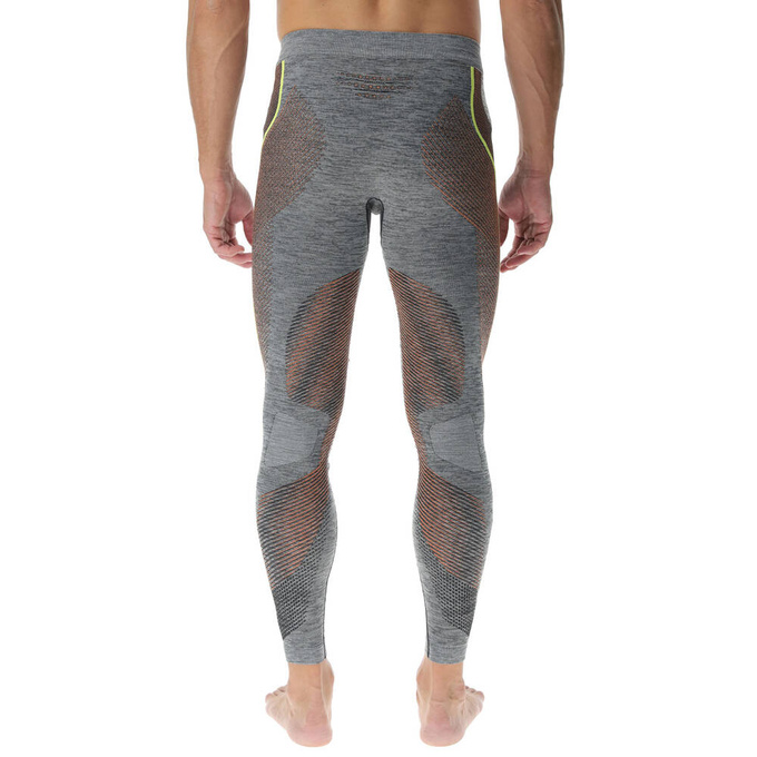 Funkčné nohavice UYN Man Ambityon UW Pants Long Black Melange/Atlantic/Orange Shiny - 2023/24