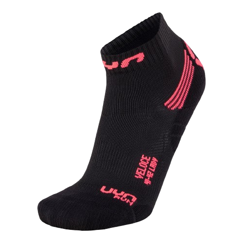 Bežecké ponožky UYN Run Veloce Woman Black/Coral Fluo
