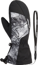 Lyžiarske rukavice Ziener Lavalino-z As® Aw Mitten Glove Junior Unisex Black Grey Mountain Print - 2025/26