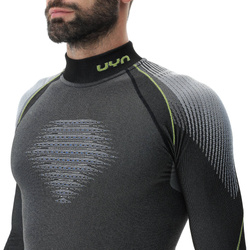 Funkčné tričko UYN Man Evolutyon UW Shirt LG_SL Melange Anthracite Melange/Blue/Yellow Shiny - 2023/24