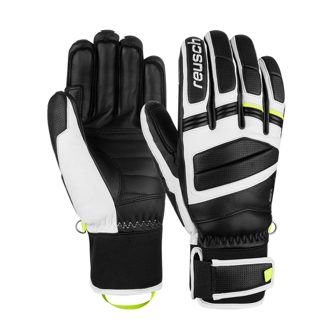 Lyžiarske rukavice Reusch Master Pro Black/White/Safety Yellow - 2025/26